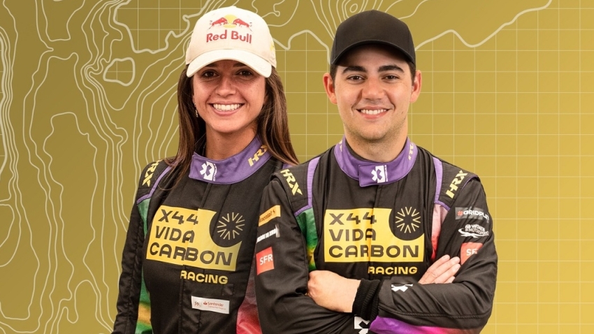 Christine Gutierrez and Fraser McConnell X44&#039;s team for season three of the Extreme E Championships.