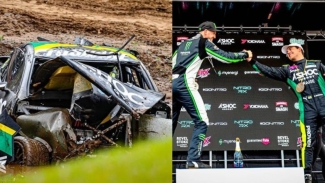 Fraser McConnell overcomes nightmare crash to finish third in Group E final at Nitro Rallycross Minneapolis