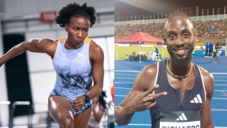 Thomas runs personal best to win women’s 200m at Racers Grand Prix; Richards wins male equivalent