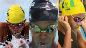 From left: Jamaican Sabrina Lyn, Bahamian Rhanishka Gibbs and Vincentian Kennice Greene.