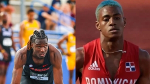 Wanya McCoy (left) and Alexander Ogando (right) were the only two Caribbean men to achieve automatic qualification to the semifinals of the 200m in Paris.