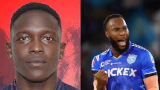 Dillon Douglas (left) and Shadrack Descarte (right) hit scores of 90 and 60, respectively, to help the Windward Islands Volcanoes defeat the Guyana Harpy Eagles in the CG United Super50 Cup at the Brian Lara Cricket Academy in Tarouba on Tuesday.