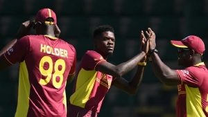 Holder took three wickets but Joseph had three catches dropped off his bowling as the West Indies defeated Nepal by 101 runs in Harare.