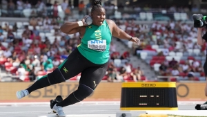Jamaica&#039;s Danniel Thomas-Dodd in shot put qualifying action in Budapest, Hungary on Saturday.