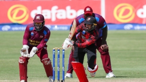 Amir Jangoo batting during his 96 against the Leeward Islands Hurricanes last Saturday.