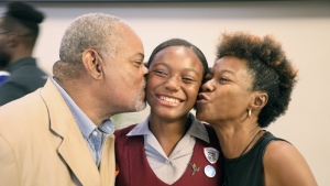 Proud parents Stanley and Iveta Graham with their daughter Akira