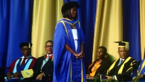 Two-time World 200m Champion Shericka Jackson awarded honorary Doctorate of Law by UTECH