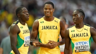 Jamaican quartet through to finals of the men&#039;s 4x100m relay after finishing second in semi-final heat