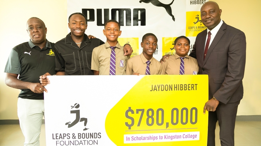 Jaydon Hibbert awards five scholarships to alma mater Kingston College
