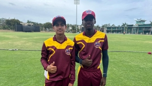 Kunal Tilokani (left) and Amoree Jones (right) led the way with the ball for the Leeward Islands with 4-17 and 3-19, respectively.