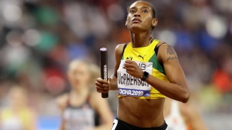 Stephanie Ann Mcpherson anchored Jamaica to fourth.