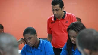Michael Ragoonath during a FIFA Referees Assistance Program (RAP) session