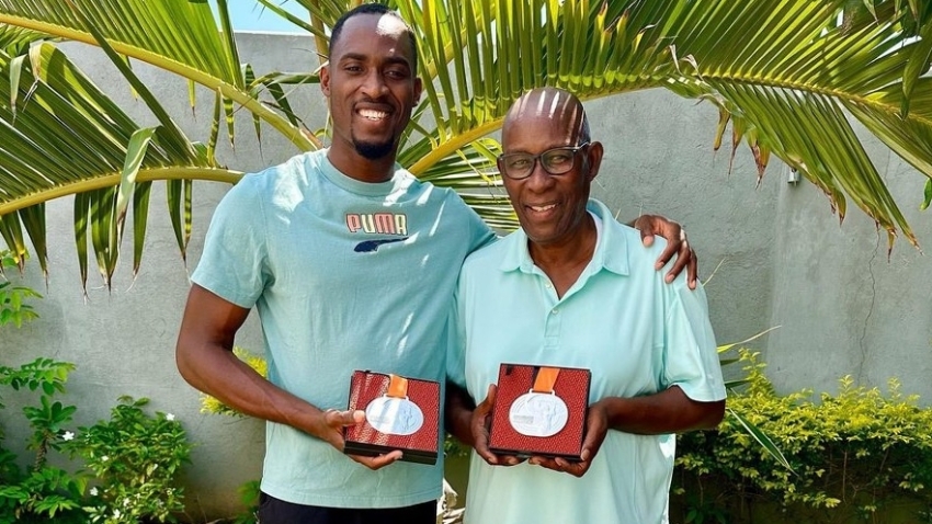 Olympic champion Hansle Parchment dedicates World Champs silver to long-time coach Fitz Coleman: &quot;He deserves this as much as I do&quot;