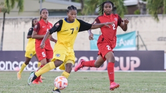 St Lucia in action against Guadeloupe.