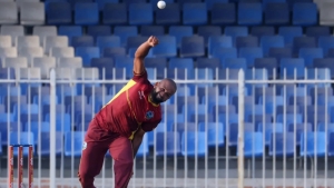Hope and Shepherd score fifties, Cariah stars with the ball as West Indies beat Scotland by 91 runs in first warm-up match ahead of ICC World Cup Qualifiers in Zimbabwe