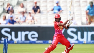 Hayley Matthews during her knock of 78* against the London Spirit on Thursday.