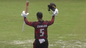 Jangoo continues red hot form with 111 to lead Red Force to 45-run DLS method win over Harpy Eagles