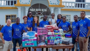 Elite Performance Track Club spreads Christmas cheer at Robin’s Nest Children’s Home in St. James