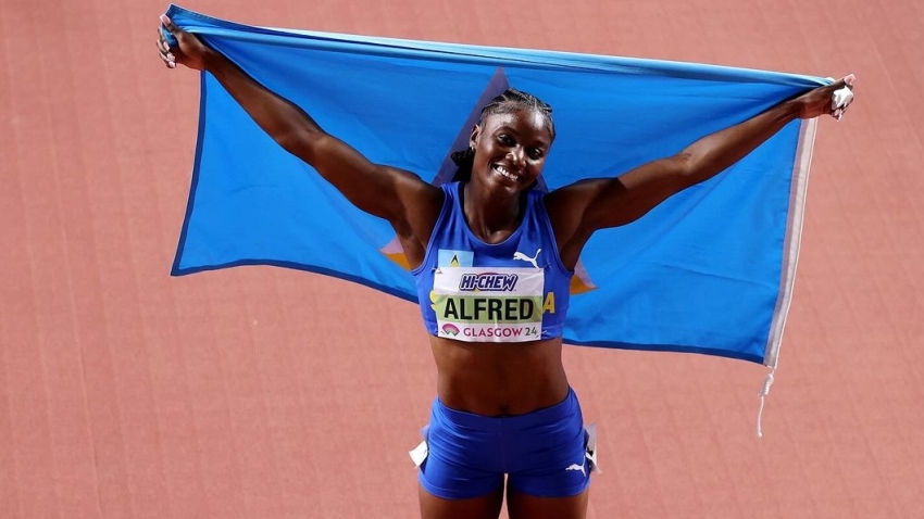 St. Lucia’s Julien Alfred “happy and overwhelmed” after historic World Indoor 60m title in Glasgow