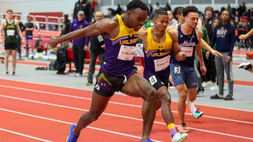 Jamaican sprinters Williams, Clarke lead University of Albany to men&#039;s and women&#039;s titles at America East Indoor Championships