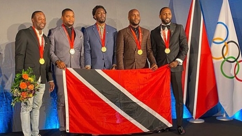 Trinidad &amp; Tobago men&#039;s sprint relay team receive Olympic gold medals 14 years later