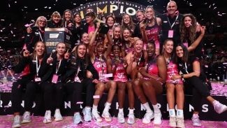 Adelaide Thunderbirds celebrate their first back-to-back titles in 25 years.