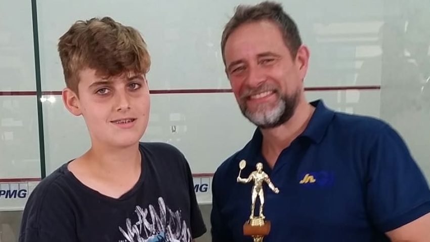 Confident Tobias Levy dominates squash junior trials